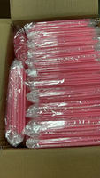 Pailles jetables lourdes en plastique en forme de coeur Accessoires de bar mignons pour les fêtes d'anniversaire des enfants pour les boissons au lait et au café