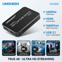 Tarjeta de Captura de Video 4K30 de Aleación de Aluminio, Compatible con Entrada 1080P 120Hz 144Hz, Caja Capturadora de Video 1080P60 para Estudio de Esports