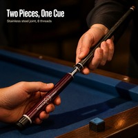 Queue de billard bicolore en fibre de carbone 1470mm 19oz, joint en acier inoxydable 1/2, pour Snooker, Billard chinois 8 boules, 9 boules, vente en gros