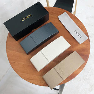 Chaiai – ensemble d'étuis à lunettes en cuir, rectangulaires, protecteurs pour le rangement des lunettes, modèle printemps 2021 5068 - Product Image 1