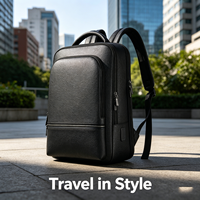 Bolsa para Portátil Delgada, Impermeable, Antirrobo, para Exteriores, con Protección Contra el Polvo, Acceso USB, Forro de Poliéster, Cierre de Cremallera, OEM, Último Modelo