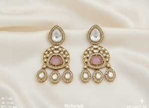 Ensemble de boucles d'oreilles anciennes en mehendi, design ethnique traditionnel, bijoux indiens pour femmes, occasions culturelles festives - Product Image 5