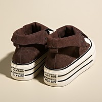 Chaussures montantes en toile pour femmes, personnalisables OEM/ODM, à lacets, avec empeigne en daim, semelle plateforme antidérapante, baskets décontractées et tendance, vente en gros
