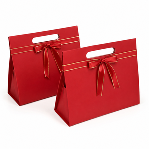 Sac fourre-tout magnétique pliable personnalisé OEM/ODM avec poignée découpée et ruban, idéal pour cadeaux, livraison à plat pour économiser sur les frais de transport - Product Image 1