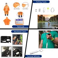 Vente chaude Voyage En Plein Air Camping Multi-fonctionnel Wilderness SOS Filtre À Eau Survie Kit D'urgence Avec Fermeture À Glissière Robuste