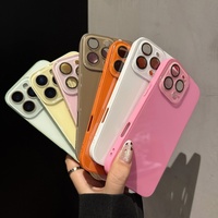 Coque de téléphone en verre trempé tout compris avec protection d'objectif, compatible iPhone 14, 13, 15 Plus, 16 Pro, Max, 17 Air, anti-chute