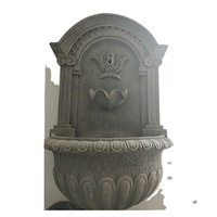 Fontaine murale extérieure en résine, sculpture d'eau classique de jardin, finition naturelle antique, style Art Déco de luxe, durable