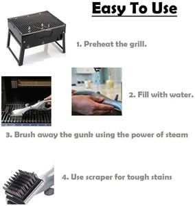 Cepillo de Limpieza a Vapor para Parrilla de Barbacoa, Rociador de Agua para Limpiar Parrillas de Carbón y Gas, Accesorios para Cocina - Product Image 5