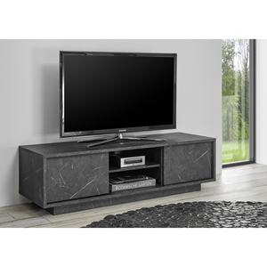 MUEBLE TV CARRARA CM 139X43 H. 44 Efecto Mármol Negro - Product Image 1
