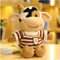 Peluche de Vaca de Dibujos Animados de 31 cm, se Puede Agregar Logotipo, Juguete de Peluche Kawaii para Niños, Regalo de Granja, Regalo Promocional Gratis, Regalo de Cumpleaños