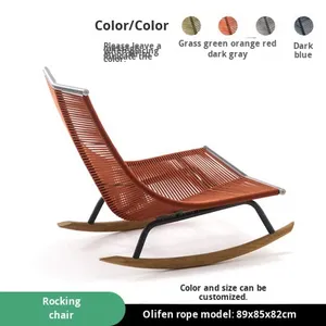 Fauteuil à bascule en rotin d'extérieur, canapé <span class=keywords><strong>de</strong></span> patio, chaise <span class=keywords><strong>de</strong></span> <span class=keywords><strong>jardin</strong></span> à une place, balançoire pour balcon, détente et loisirs - Product Image 3