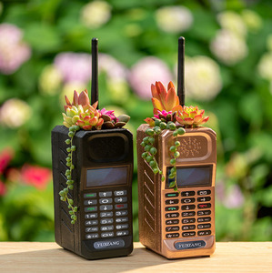 Pot de <span class=keywords><strong>fleur</strong></span> succulent moderne traditionnel en forme de téléphone portable ornement de jardin rétro pour balcon paysage de bureau verdure - Product Image 3