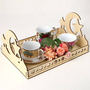 Table Decorations Ramadan Eid Special <strong>Dessert</strong> <strong>Tray</strong> Islamic <strong>Trays</strong> Wooden Storage Boxes - Product Image 3
