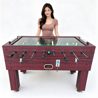 Table de baby-foot commerciale 5 pieds avec cadre robuste en MDF et mécanisme à monnayeur, pour usage professionnel