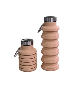 ขวดน้ำซิลิโคนขนาด 500 มล. พร้อมคาราบิเนอร์ ปลอดสาร BPA ขวดน้ำแบบขยายได้ พกพาสะดวก ขวดน้ำสำหรับเล่นกีฬา เดินทาง และตั้งแคมป์ - Product Image 1