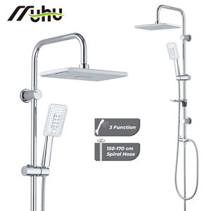 Columna de Ducha Negra y Dorada para Baño, Juego de Ducha Completo Montado en la Pared con Filtro, Cabezal de Ducha en Cascada de 3 Funciones - Product Image 6