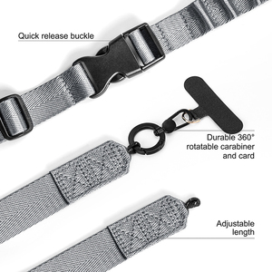 Tùy chỉnh cao cấp May Điện thoại di động Phụ Kiện Crossbody Vòng cổ vá dây đeo Tab lasso Tether điện thoại di động Trường hợp dây buộc cho điện thoại - Product Image 2