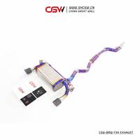 Tuyau d'échappement Catback en alliage de titane et acier inoxydable poli miroir avec soupapes à commande vocale pour F3X 335I 435I