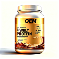 Fabricant de protéines de lactosérum issue de bétail nourri à l'herbe OEM ODM, étiquette privée, poudre de chocolat personnalisée, complément nutritionnel sportif
