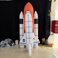 Fusée spatiale gonflable géante de 3 m de haut, navette gonflable géante pour événements pour enfants et foires scientifiques