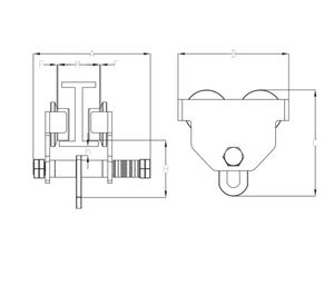Sertifikat CE balok korset tunggal gigi tarik tangan Manual untuk mengangkat barang dalam manufaktur tanaman lintas aplikasi bepergian - Product Image 3