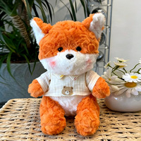 Peluche Animale Multistyle en Forme de Dessin Animé, Douce et Moelleuse, avec Tenue Mignonne, Cadeau de Décoration pour Enfants, Vente en Gros