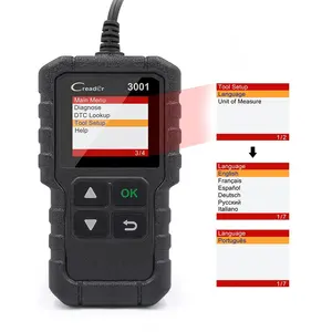 Mejor Precio X431 lanzamiento CR3001 apoyo OBDII EOBD JOBD código de lanzamiento lector Universal para coche