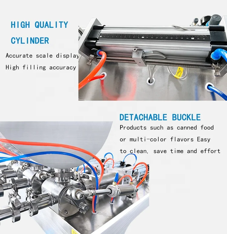 Lotion filling machine semi automatic Multi-Functional Double Head Piston Filler For Wholesales