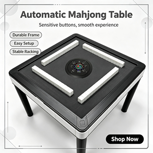 Modern Fully Automatic Mahjong Table 2 in 1 Dining Game Silent Machine for Home 4 Players JS001 JS001 - Product Image 2