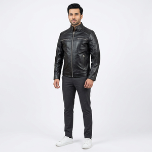 Veste universitaire en cuir véritable de haute qualité avec garniture en fourrure, personnalisable, imperméable et respirante, vêtements d'extérieur décontractés pour hommes - Product Image 1