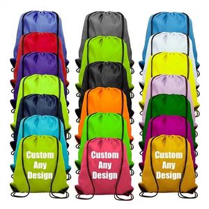 Custom Logo Cheap <b>Waterproof</b> Travel Promotional Nylon Polyester 210D Draw String Backpacks Shoes Gym <b>Drawstring</b> <b>Bags</b> - Product Image 1