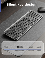 Clavier personnalisé silencieux et mince à 105 touches clavier bluetooth sans fil ABS pour iPad iPhone Macbook Windows IOS MacOS