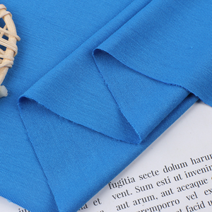 無地在庫ロット横糸竹ニットジャージー生地ストレッチベビー服95% 竹5% スパンデックス竹繊維生地 - Product Image 2