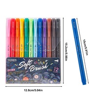 Stylo marqueur à paillettes souple et flexible, largeur de trait 0,2 mm, couleurs de paillettes assorties pour la calligraphie, le journal, l'art, l'artisanat, kit de marqueurs