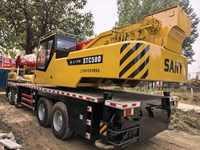 Grue sur camion SANY STC500 d'occasion, capacité de charge 50T, poids 50000KG, 0-1000 heures d'utilisation, unité mobile d'occasion dotée de moteur, pompe et PLC