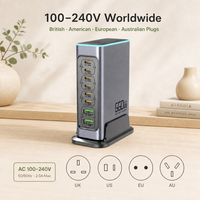 Chargeur GaN 660W 8 ports, chargeur USB C de bureau, PPS PD 3.0 100W Type C + QC 3.0 USB A, 62368-1 Vente en gros