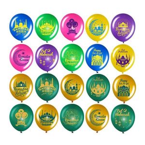 Vente en gros de ballons en latex pour la fête de l'EID, ballons personnalisés imprimés Ramadan Mubarak, ballons Globo - Product Image 1