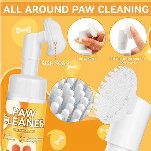 Senza acqua zampa per animali domestici schiuma detergente con asciugamano senza risciacquo zampa di cane detergente per cani e gatti - Product Image 4