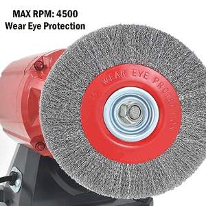 Sikat roda kawat Gerinda, 4-inci industri kasar 0.012 "-1" membersihkan bangku pembersih <span class=keywords><strong>Stainless</strong></span> <span class=keywords><strong>Steel</strong></span> 5 set OEM untuk menggiling - Product Image 5