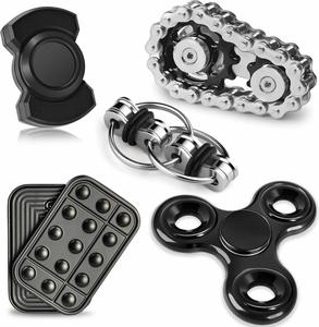 Structured Desk Focus <b>Toys</b> Eco-Friendly Metal Sliding Spinner Mechanism Sensory Stress Management Device for Ages 8+ Unisex - Product Image 1