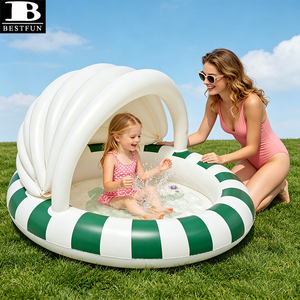 <span class=keywords><strong>Piscina</strong></span> <span class=keywords><strong>Inflable</strong></span> <span class=keywords><strong>para</strong></span> Bebés, <span class=keywords><strong>Piscina</strong></span> de PVC Reforzado <span class=keywords><strong>con</strong></span> Forma de Elefante, <span class=keywords><strong>con</strong></span> <span class=keywords><strong>Techo</strong></span> y Parasol, Piso de Burbujas <span class=keywords><strong>para</strong></span> Niños Pequeños, Diversión Acuática de Verano - Product Image 1