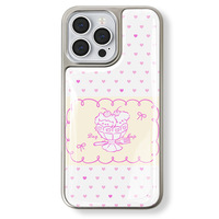 Coque de téléphone en résine époxy pour iPhone 16, 16 Pro, 16 Pro Max, 15, 15 Pro Max, 14 Pro Max, 14 Pro, 14, 13, 13 Pro, 12, 11 avec bords argentés galvanisés