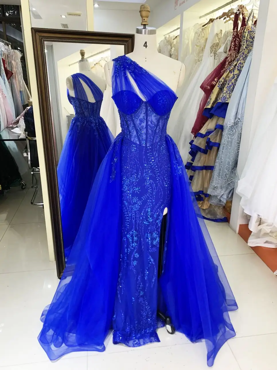 Baru Satu bahu elegan seksi grosir pakaian gaun panjang gaun malam untuk prom sekolah tinggi gaun prom 2025 mewah