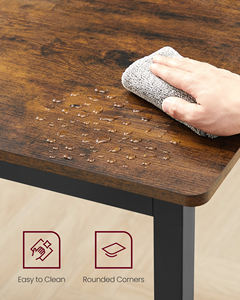 Table à manger <span class=keywords><strong>VASAGLE</strong></span> en bois brun de style industriel pour 4 personnes, meubles de salle à manger, table de <span class=keywords><strong>cuisine</strong></span> - Product Image 4