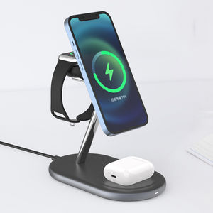 2023 OEM ODM MFi Qi 15W 5W chargeur rapide support de téléphone multifonction Station de charge sans fil 3 en 1 pour téléphone - Product Image 1