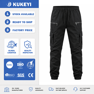 OEM/ODM Manufacturer Whosale High Quality <strong>Men</strong> Trousers <strong>Black</strong> <strong>Cargo</strong> <strong>Joggers</strong> for Modern Streetwear and Daily Working Wear Outfits - Product Image 1