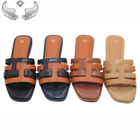 Sandales plates pour femmes de haute qualité, tendance, faible MOQ pour les essais, légères et respirantes pour l'été