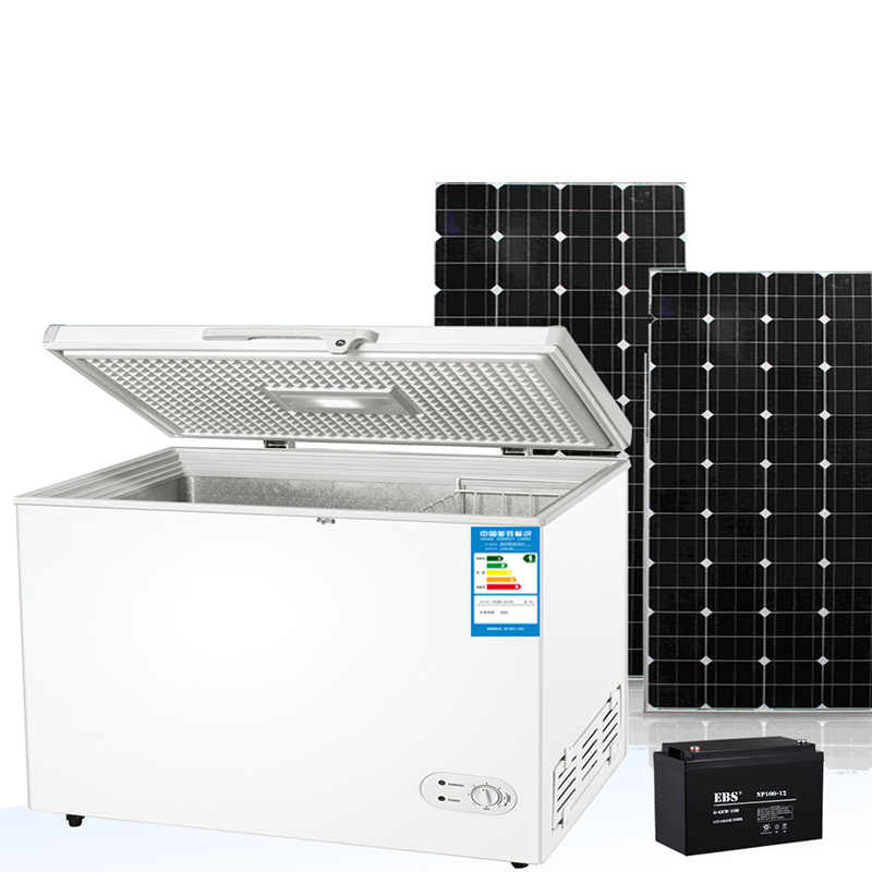 Новый продукт 308L Солнечный морозильник 12V / 24V супер большой емкости работающий на постоянном токе от солнечных батарей морозильная камера
