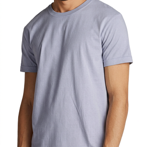 เสื้อยืดออกกำลังกายผู้ชายทรงปกติ ผ้าคอตตอนผสมสแปนเด็กซ์ 180GSM แห้งเร็ว แขนสั้น กระชับกล้ามเนื้อ พิมพ์โลโก้ได้ตามต้องการ ขายส่ง - Product Image 1
