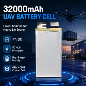 Batteries semi-solides 320Wh/KG à haute densité 5C 32Ah, très demandées, pour drone FPV UAV - Product Image 1